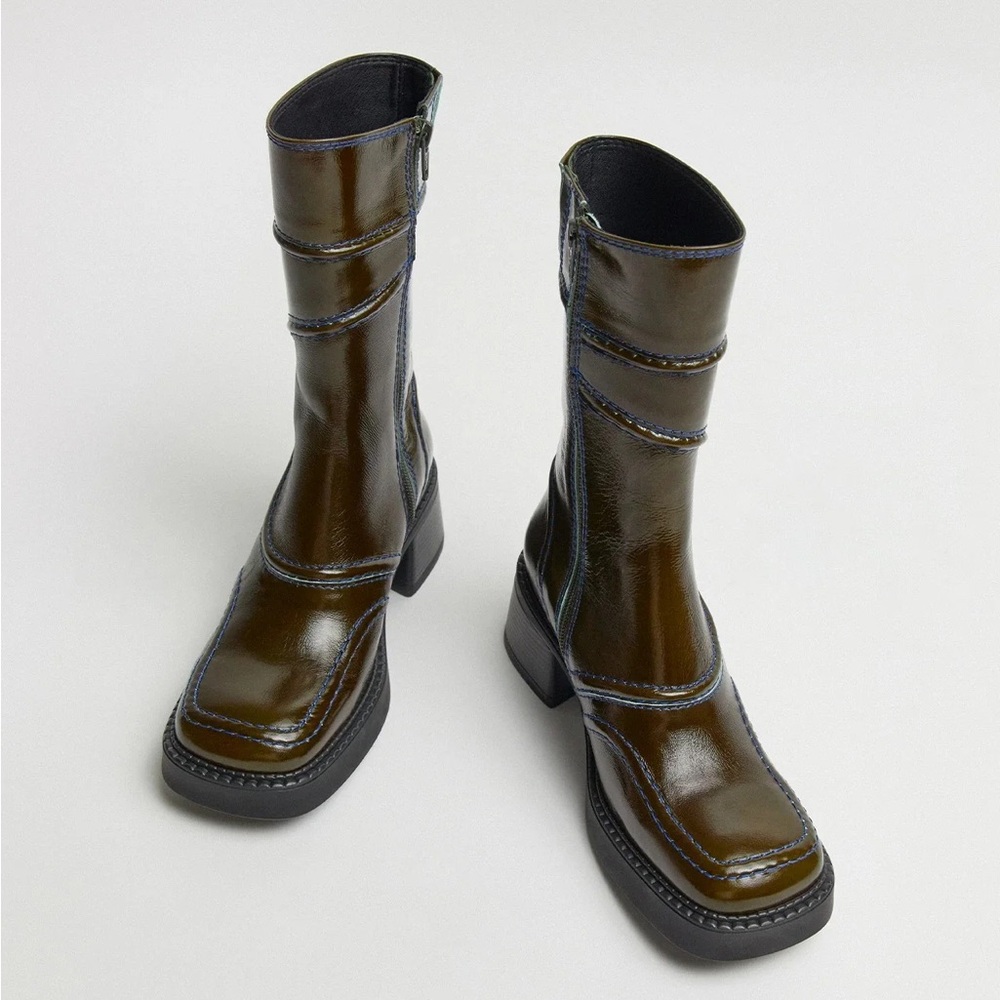 MIISTA Malene Khaki Boots - Picture 2 of 8